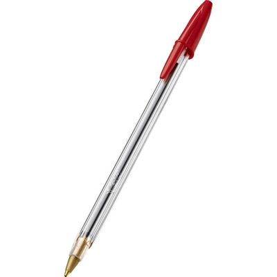 caneta-esferografica-classica-cristal-vermelha-bic