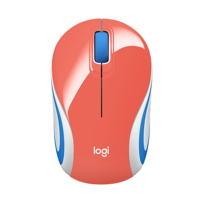 Mini-Mouse-Sem-Fio-Logitech-M187-Coral-