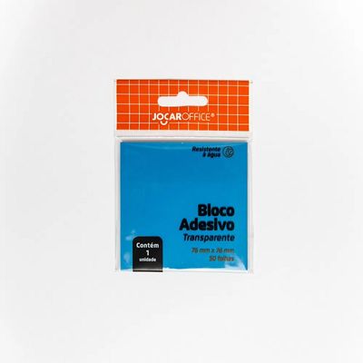 Bloco-Adesivo-Transparente-Azul-76x76mm-50F-Jocar-Office