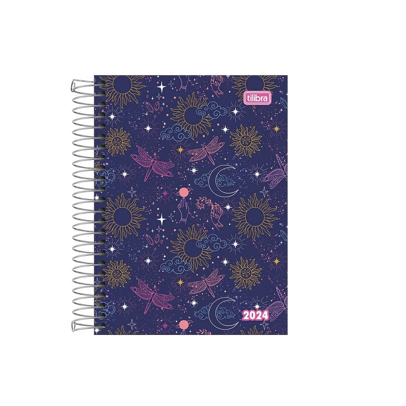 Agenda Espiral Diária 11,7 x 16,4 cm Pepper Rosa 2024 - Pepper - Agendas,  Agenda Executiva - Tilibra